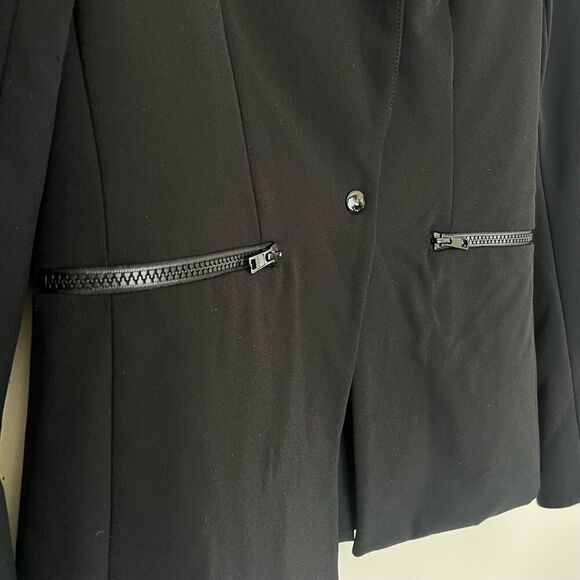 Veronica Beard Iconic Scuba Dickey Jacket 0 Extra Small Black CORE-BSS1078 $645 - Picture 4 of 11